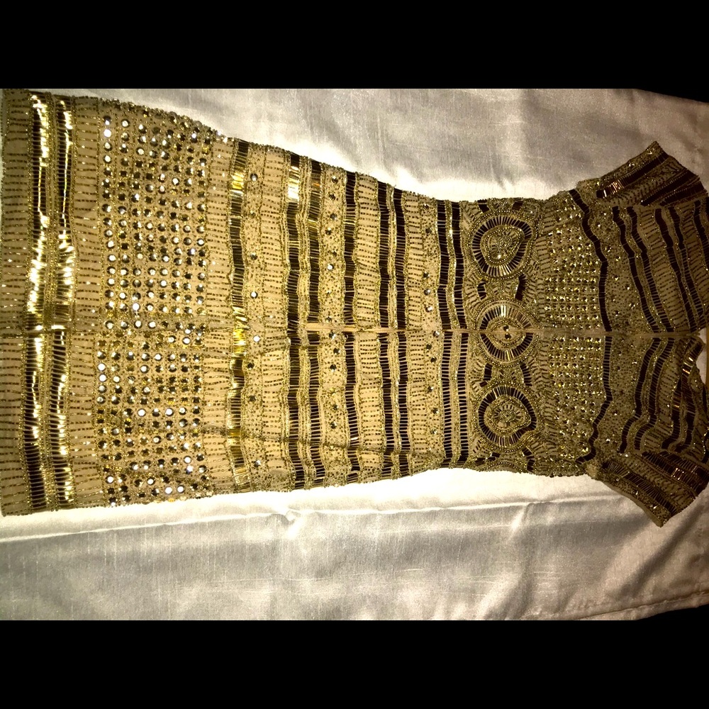 Parker BLACK size 0 Gold Dress